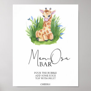 Poster Girafe sauvage - Bar Mom-osa