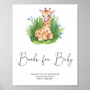 Poster Girafe Sauvage - livres pour bébé
