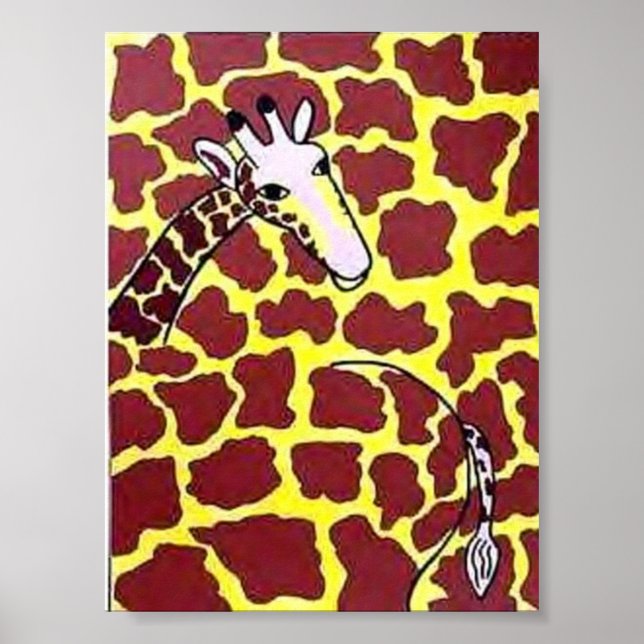 Poster Giraffe Abstraite (Devant)