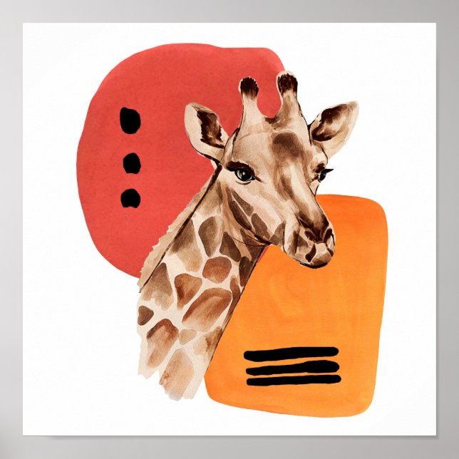 Poster Giraffe africaine (Devant)