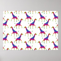 Giraffe de couleur arc-en-ciel