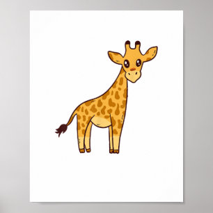 Poster Giraffe de dessin I Enfants I Toddler Giraffe