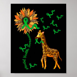 Poster Giraffe de sensibilisation à la santé mentale tena