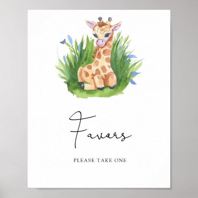 Poster Giraffe - Faveurs (Devant)