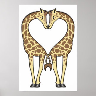 Poster Giraffe Love