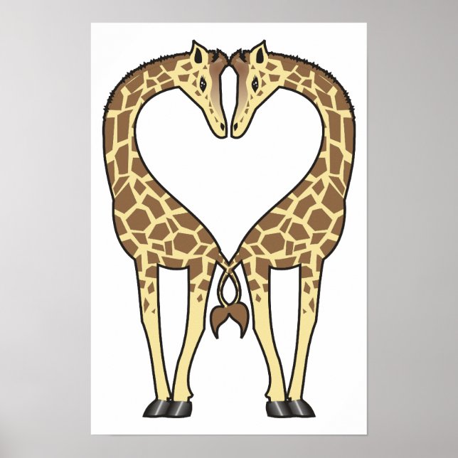 Poster Giraffe Love (Devant)