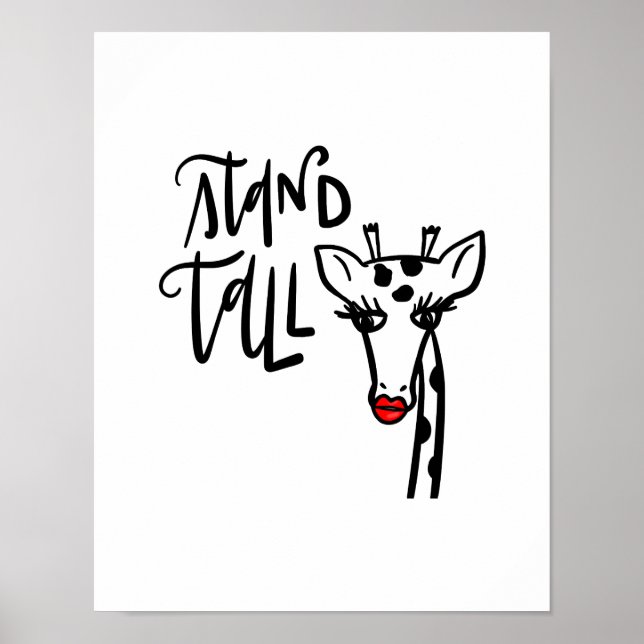 Poster Giraffe - Stand Tall (Devant)
