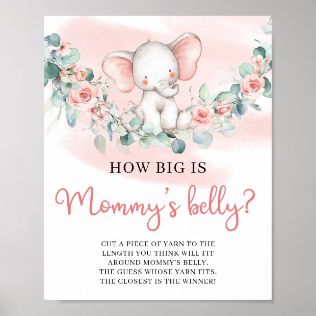 Poster Girl Elephant How Big Is Maman's Belly jeu (Devant)