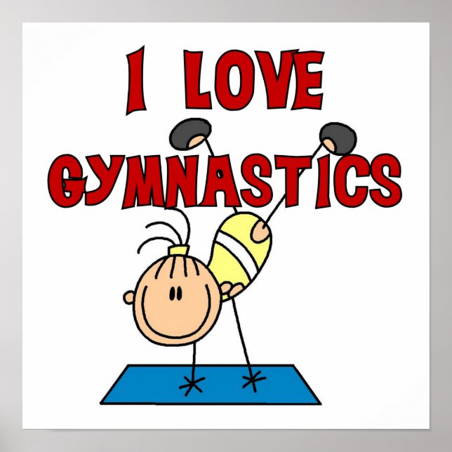 Poster Girl I Love Gymnastique (Devant)