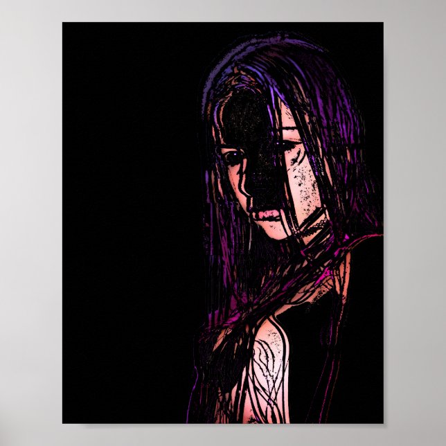 Poster Girl In Darkness (Devant)