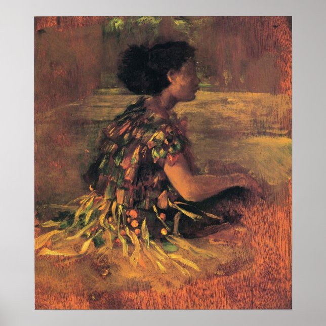 Poster 'Girl in Grass Dress' - John LaFarge Imprimer (Devant)