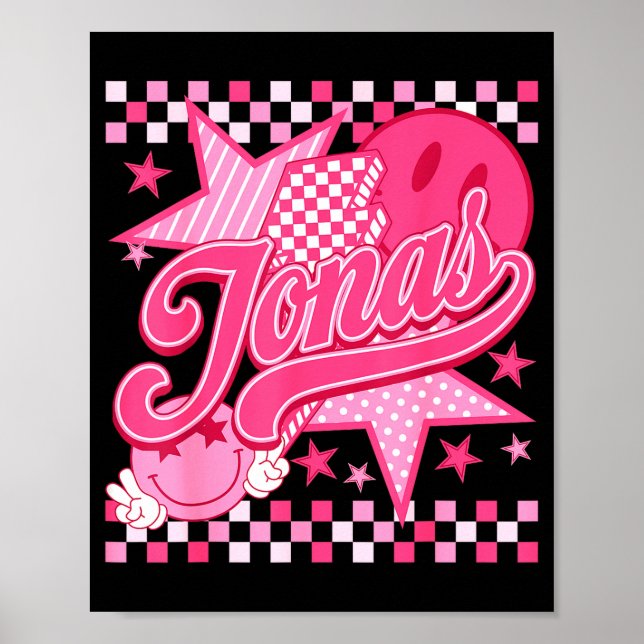 Poster Girl Retro Jonas Groovy Flower First Name D 80's  (Devant)