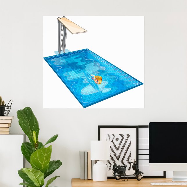 Poster Girl Swimming (Créateur téléchargé)