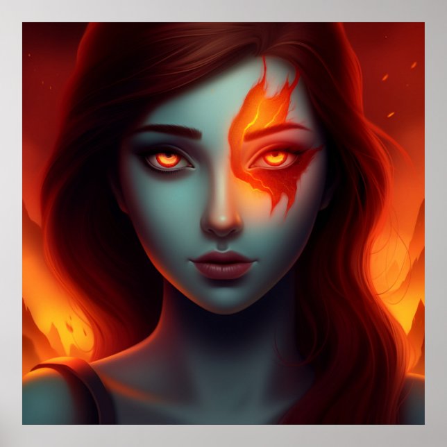 Poster Girl with Fire (Vorne)