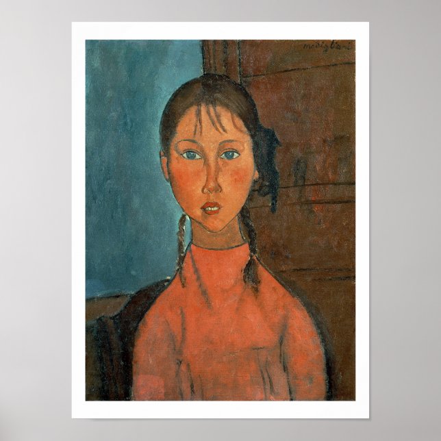 Poster Girl with Pigtails, c.1918 (oil on canvas) (Devant)