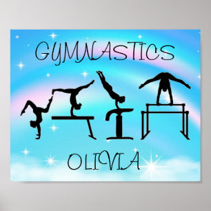 Poster Girls Gymnastique Rainbow Swirls