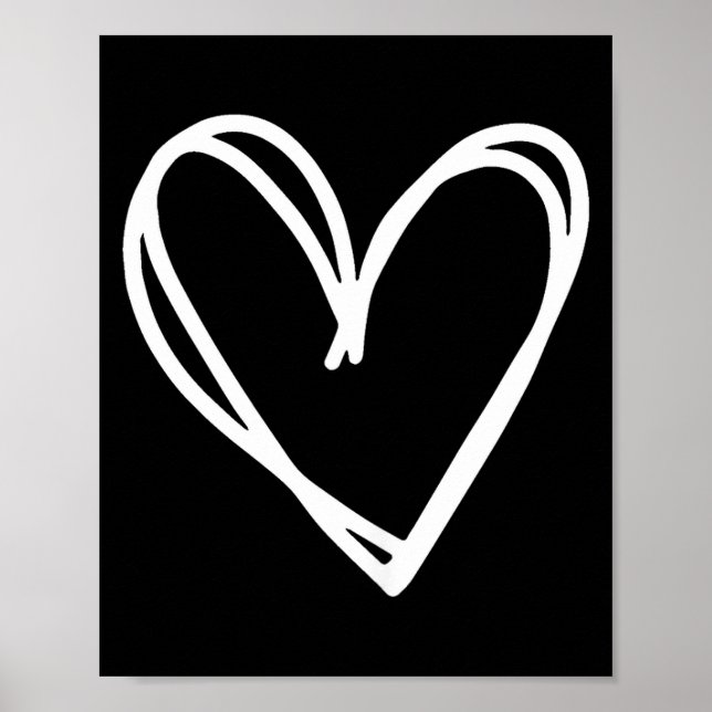 Poster Girls Heart For Women Valentines Day Graphic  (Devant)