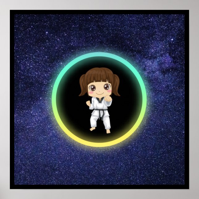 Poster Girls Karate Galaxy (Devant)
