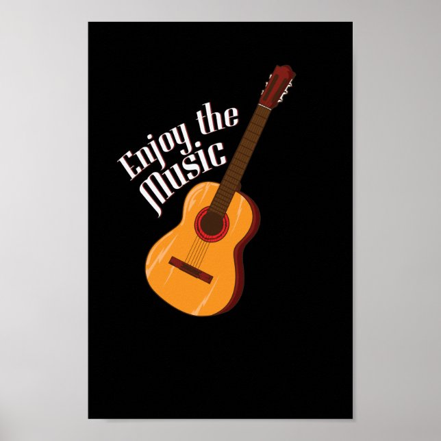 Poster Gitarre "Profitez de la musique" (Devant)