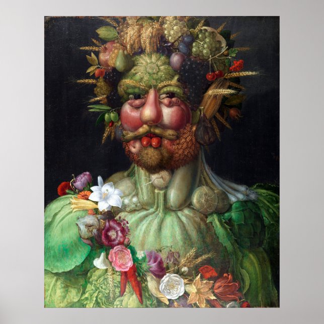 Poster Giuseppe Arcimboldo Vertumnus (Devant)