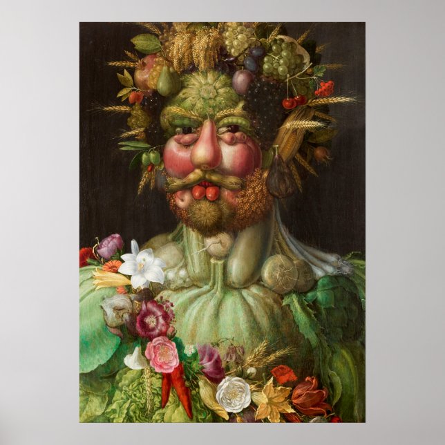 Poster GIUSEPPE ARCIMBOLDO - Vertumnus 1590 (Devant)