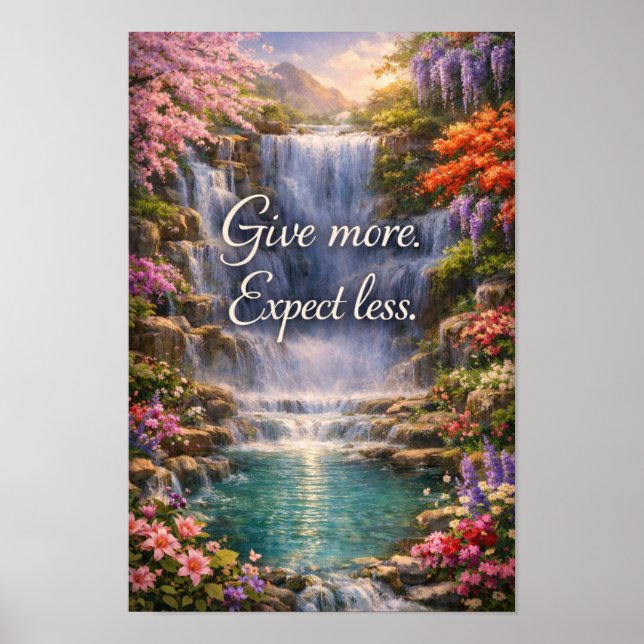 Poster Give More. Expect Less Inspirational Christian (Devant)