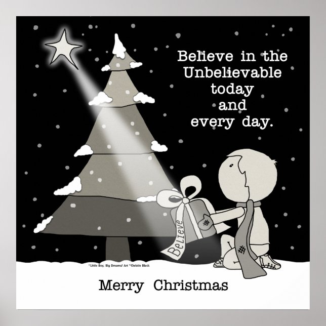 Poster Giver cadeau-Joyeux Noël (Devant)