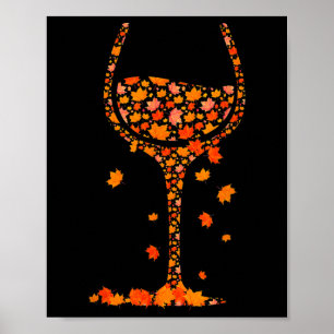 Poster Gl De Vin Feuille D'Érable Automne Automne Automne