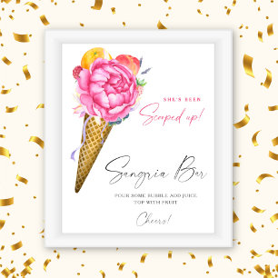 Poster Glace à l'aquarelle - bar à sangria