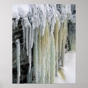 Poster Glace bleue et ruissellement des eaux souterraines
