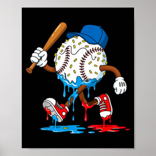 Poster Glace Crème Dégoulinante Baseball Sts Baseball Mod