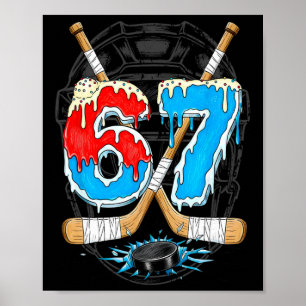 Poster Glace de hockey drôle 67 Crème glacée fondue Gen A