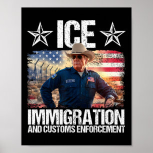 Poster Glace Drôle Trump Immigration Et Douanes