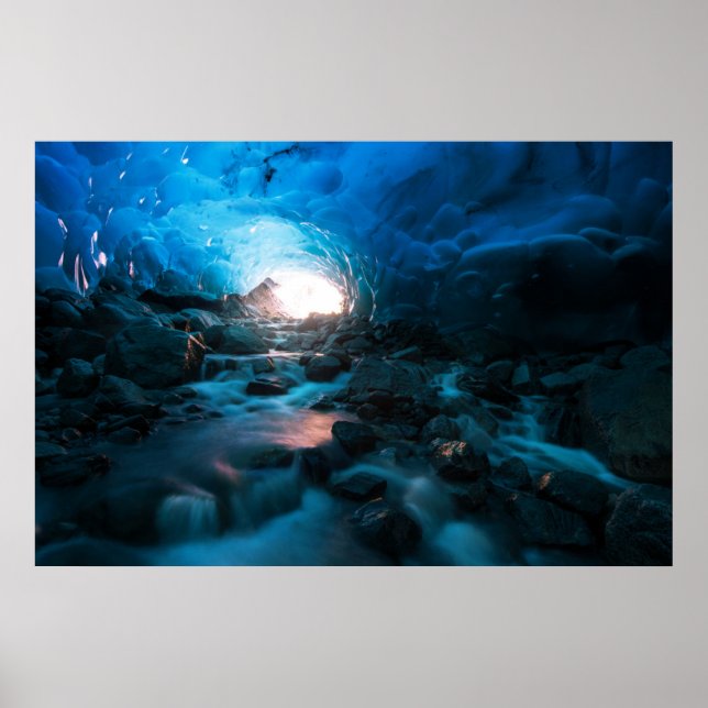 Poster Glace et neige | Glacier Mendenhall, Juneau, Alask (Devant)