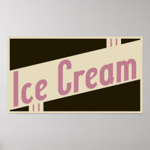 Poster glace rétro