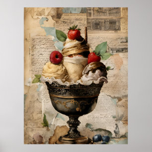 Poster Glace Sundae Collage