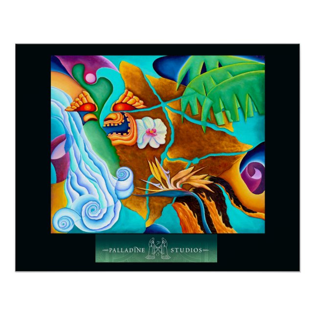 Poster glacé "Vision de la Grande Île" (Devant)