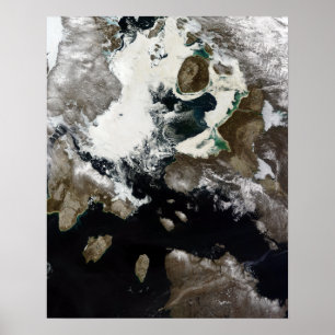 Poster Glaces de mer et sédiments visibles au Nunavut, Ca