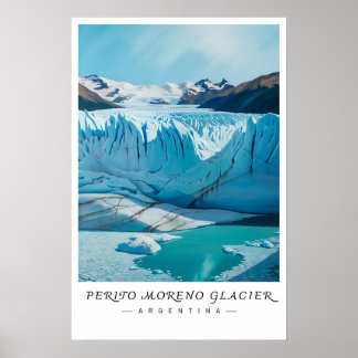 Poster Glacier Perito Moreno Argentine Art, Patagonie 