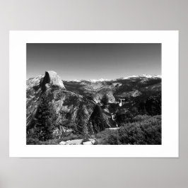 Poster Glacier Point Yosemite Photographie noir et blanc