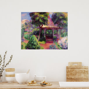 Poster Glackens - Jardin à Hartford, art,