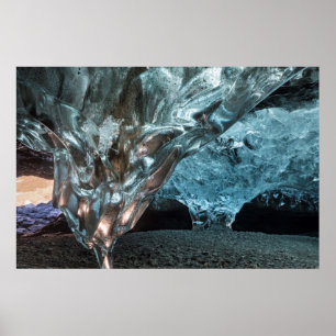 Poster Glaçon dans une grotte de glace