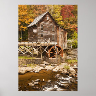 Poster Glade Creek Grist Mill, Parc d'État de Babcock, 2