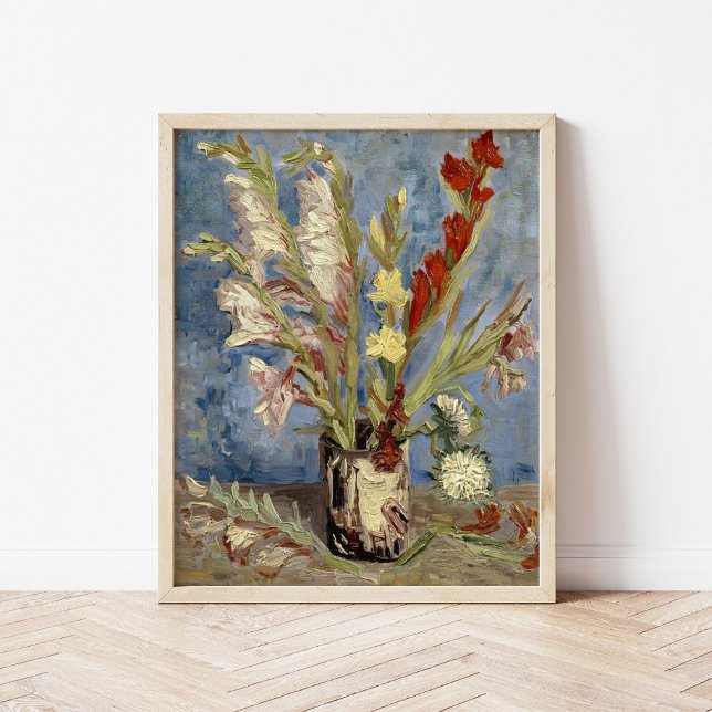 Poster Gladioli et China Asters | Vincent van Gogh (Créateur téléchargé)