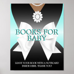 Poster Glam Aqua Tiffany Baby showers Livres pour bébé Si
