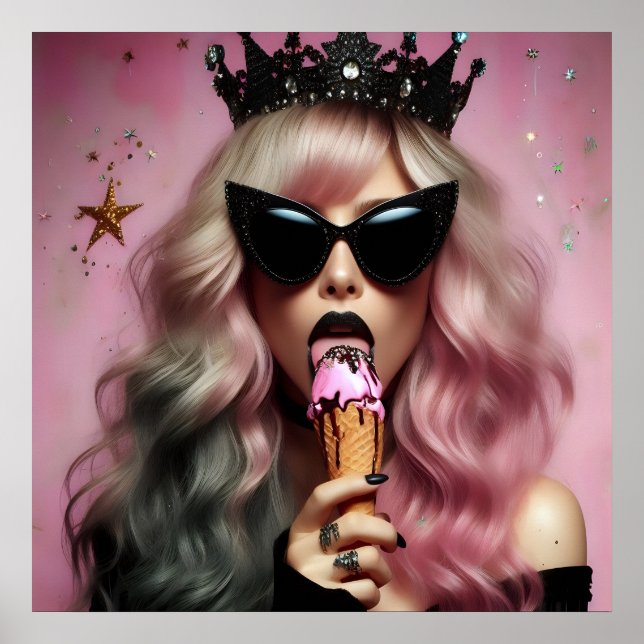 Poster Glam rock luxe mode de vie doux (Devant)