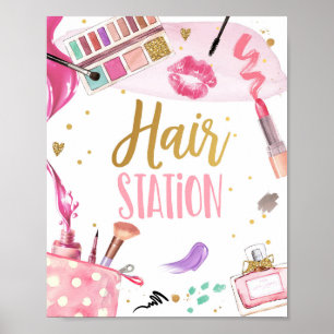 Poster Glamour de maquillage de la Spa de la station de c
