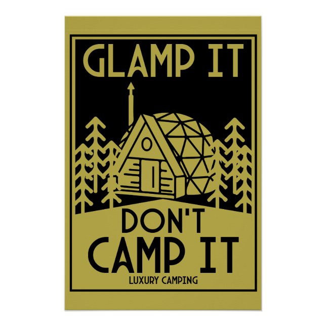 Poster Glamping De Luxe (Devant)