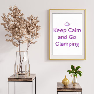 Poster Glamping Keep Calm