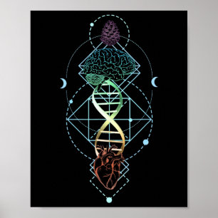 Poster Glande pinéale Cône de pin Troisième œil Ouverture